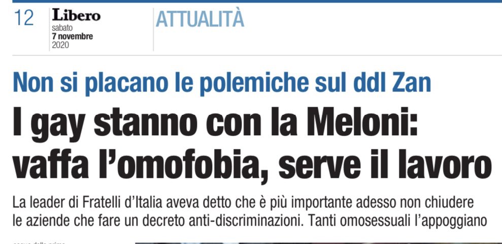 UmbertoLM's tweet photo. 🗞#LaMorgia: “L’esecutivo ci usa per i propri scopi e cerca di sfruttare questo momento drammatico di confusione totale, per fare passare una legge liberticida che foraggia organizzazioni che promuovono lo sgretolamento delle identità”.
Oggi su Libero. https://t.co/8JeyPLlOzb