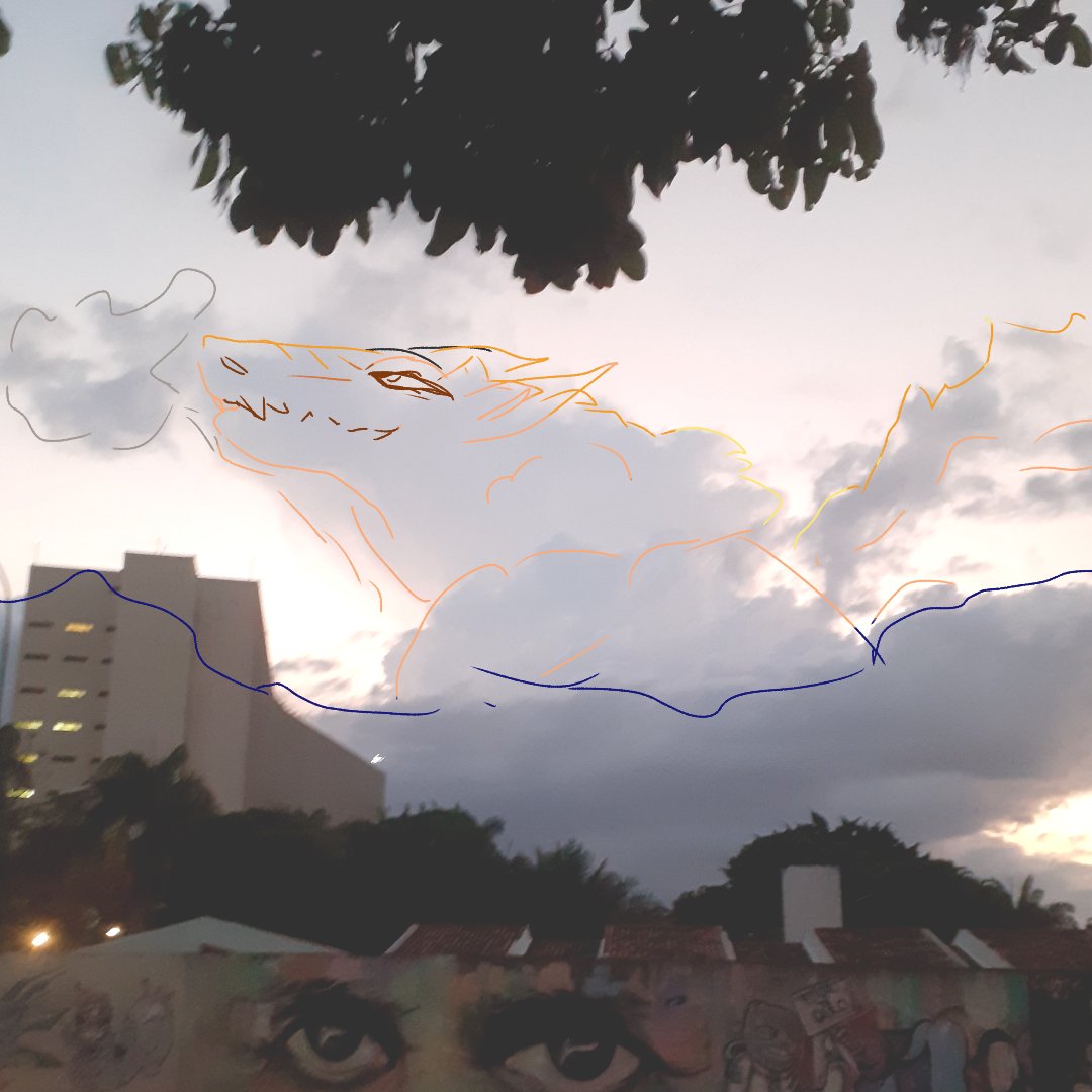 Laribhaven1's tweet photo. Quick doodle made out a cloud shape some weeks ago
#scribble #randomshape #dragon https://t.co/cJ1DCEyUWn