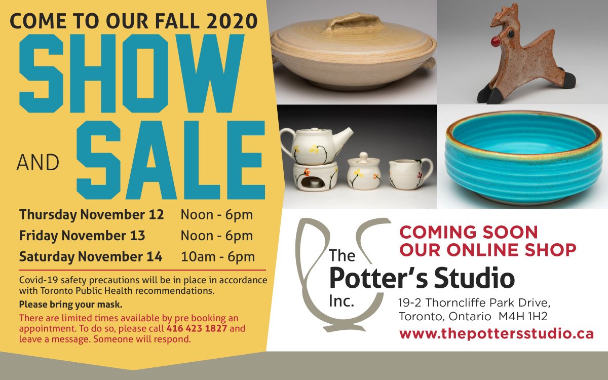 studio_potters's tweet image. The Potter's Studio Fall Sale #toronto #torontocraft #potterysale #handmade #handcrafted #pottery #ceramics