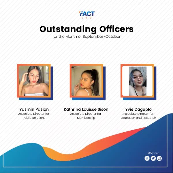 LPUyfact's tweet photo. Amidst the Pandemic, the LPU Young Filipino Advocates of Critical Thinking has been always dedicated to its advocacy in fighting fake news and promote critical thinking.

This advocacy couldn't be always successful without the persons behind its achievement. https://t.co/Zjd8cTlzXw