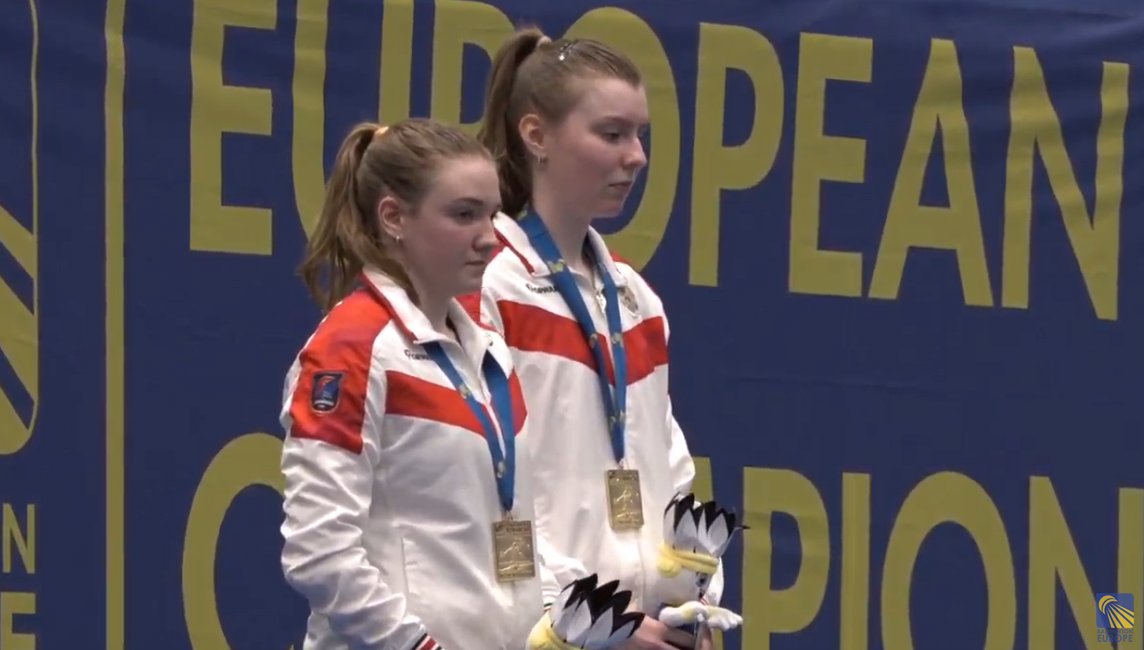 BadmintonTalk's tweet photo. #EJC2020 - Women's Doubles

🥇🇷🇺Anastasiia Boiarun/Alena Iakovleva
🥈🇩🇪Leona Michalski/Nguyen Thuc Phuong
🥉🇩🇰Clara Lober/Mette Werge
🥉🇺🇦Polina Buhrova/Mariia Stoliarenko https://t.co/PmU6qe9o7U