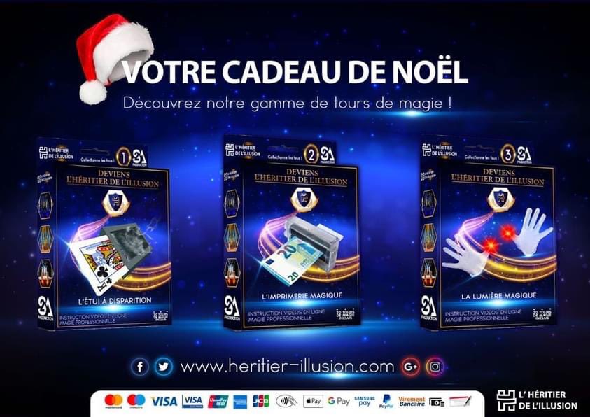 🎁 🎅🎄Quoi de plus beau que de recevoir une boite de magie à Noël au pied du sapin pour vos enfants ? 
15 tours de magie dans chaque boite et 3 modèles au choix !
#boitedemagie #magie #noel #cadeaudenoël #enfant #magicbox #christmasgift #devenirmagicien #malettemagique #magicien
