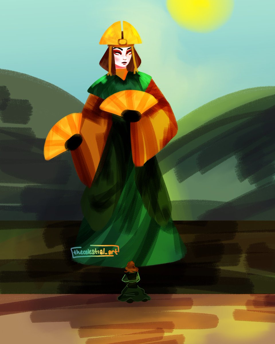 thecelestialart's tweet photo. Day 7: Legacy
i really love this one, i always wish we had a better understandment of the kyoshi warriors, especially about how suki viewed kyoshi
#sukiweek #suki #atla #digitialart #kyoshi #sukiweek2020 https://t.co/jwqjabbC0F