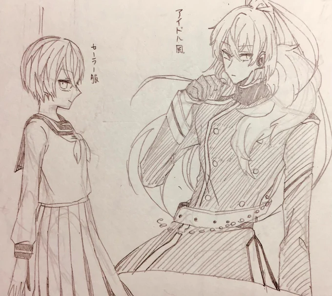 @Periwin_TL 今日のペリ横落書き。アイ…ドル…??? 