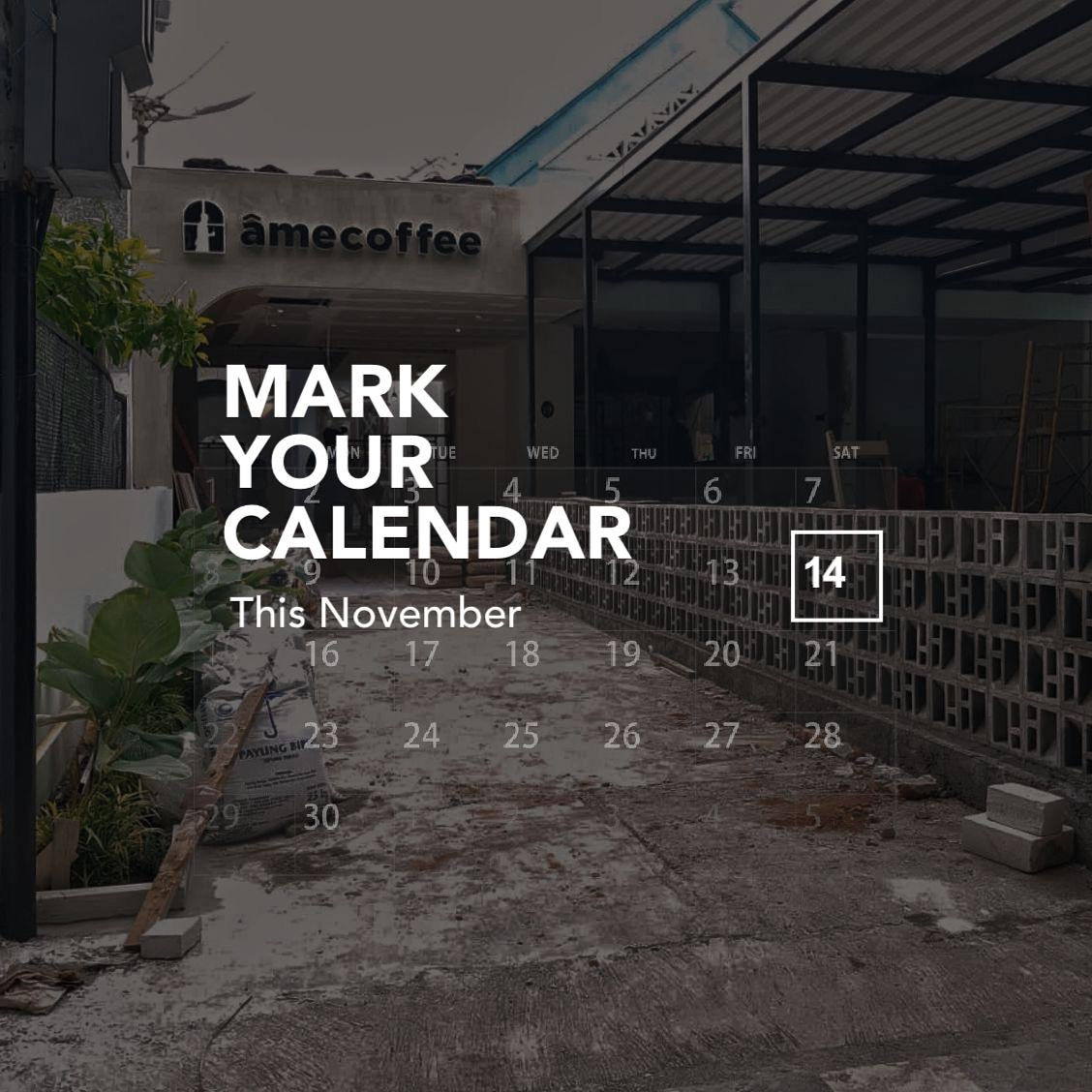 amecoffeeid's tweet image. It’s D-7! We proudly announce that our first store will open for public on November 14. Mark your calender!
.
âmecoffee, feed your soul after coffee :)
.
#âmecoffeesub
#kopiliteran
#kopiliteransurabaya
#kopibotolan
#cafesurabaya
#coffeeshopsurabaya