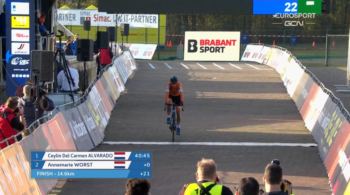 3rd place for 🦁 <a href="/lucinda_brand/">Lucinda Brand</a> 🥉🥉 #EKveldrijden #EuroCross20