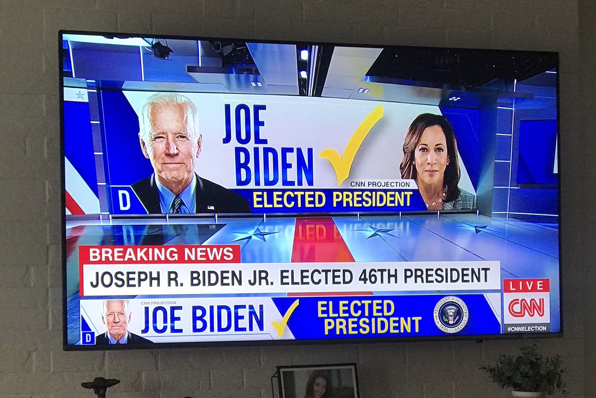 DebraCarnes's tweet photo. Tears are my only emotion left. Finally, the nightmare is over. #BidenHarris https://t.co/oxsN2Vx0Xh