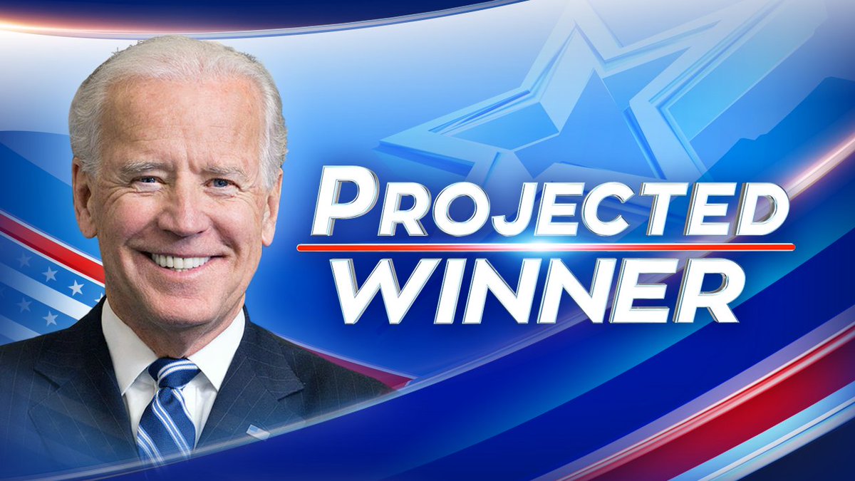 wsvn's tweet photo. BIDEN WINS - Democrat Joe Biden has defeated President Donald Trump to become 46th president of the United States. https://t.co/DT6mX0FirS