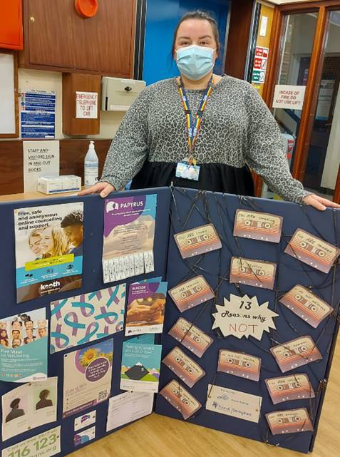 Thank you Abbie Ellis, one of our Quality Always Champions, for creating this suicide prevention awareness board for Cavendish Hospital in Buxton.

We know that now, more than ever there will be people who need to see this. Thank you Abbie for raising such an important issue
