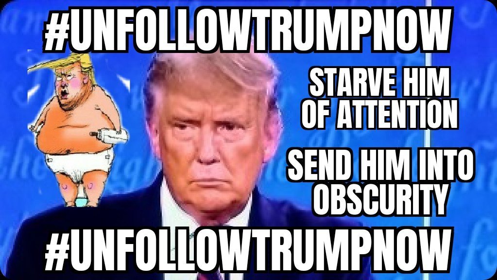 FarlandLinda's tweet photo. @realDonaldTrump @EveningEdit If you're not a stupid sociopathic #MAGAt , a sycophant, or, a corrupt enabler, please #UnfollowTrumpNow
He can't survive without attention. Starve him.
Follow @JoeBiden #PresidentBiden
#ElectionResults2020
#CountEveryVote
#EveryVoteCounts
#KeepCountingVotes
Please RT https://t.co/Tq3de82gO7
