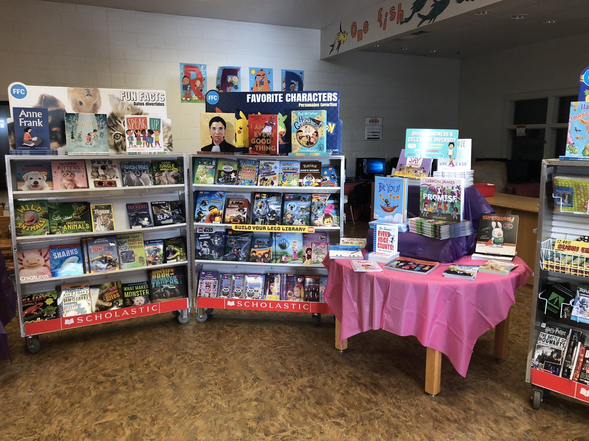 LPS_Library's tweet photo. The LPS Library is ready for the @Scholastic Book Fair! The theme is Time Machine: Reading can take you anywhere! Don’t forget to dress in your favorite past, present, or future outfit on Monday for our Kick Off! #TeamDCS #LPSRocks https://t.co/QVMHJhfdbI