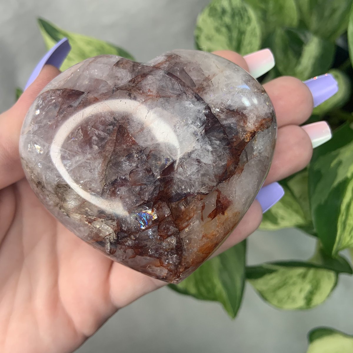 _crystallinecat's tweet photo. 🔥♥️GIVEAWAY♥️🔥

I ♥️ all of you so I’m giving away this beautiful fire quartz heart with rainbows all over it🌈

Rules:
-Follow me (@_crystallinecat)
-Like &amp; RT
-Tag a friend (you can tag me🥰)

Extra entry:
-in a separate comment tell me your favorite crystal✨ https://t.co/bv0goXsSNh