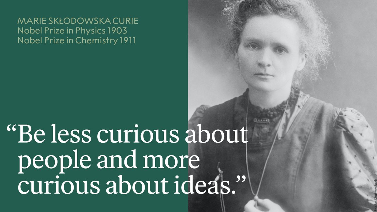 The Nobel Prize (@NobelPrize) on Twitter photo 07/11/2020 14:01:02 Words of wisdom from our esteemed Nobel Laureate: Marie Skłodowska Curie, who was born #OnThisDay. Words of wisdom from our esteemed Nobel Laureate: Marie Skłodowska Curie, who was born #OnThisDay.