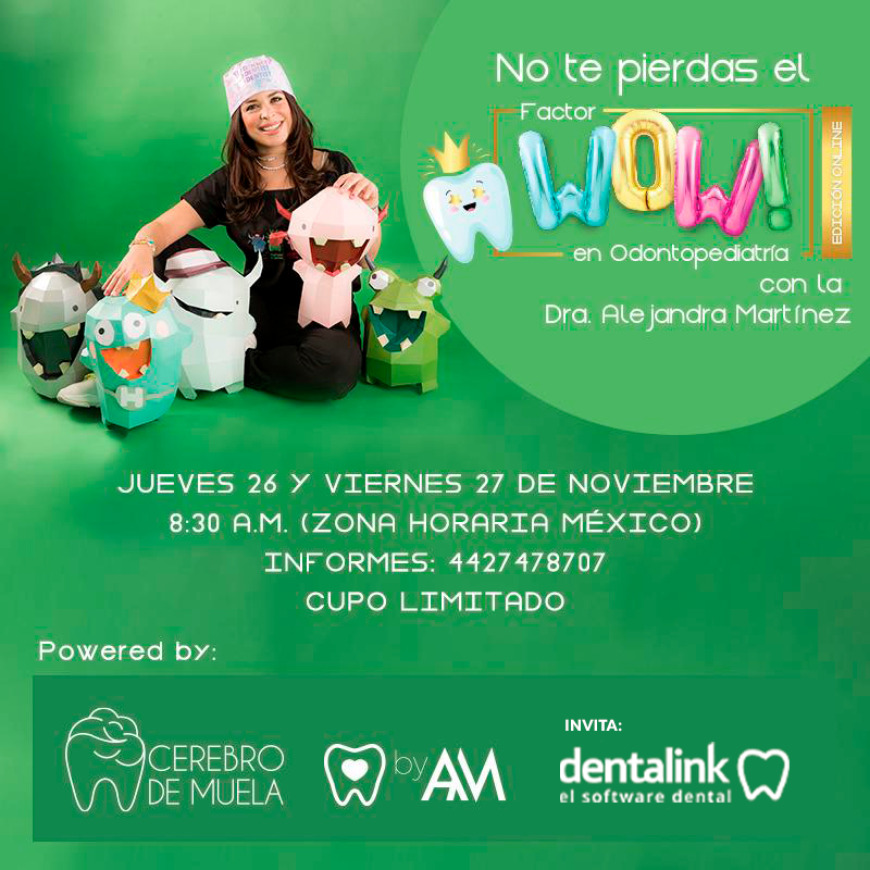 dentalink's tweet photo. [RECOMENDACIÓN]

¿Cuál es el factor que te diferencia de tus colegas? Descúbrelo aplicando el #FactorWow en tu consultorio 

Prográmate con la Dra. Alejandra Martínez para una conferencia muy WOW.

MÁS INFO: 

📲 44 2747 8707
💬 https://t.co/kWcqadpAnd https://t.co/qkjVI3wR7T