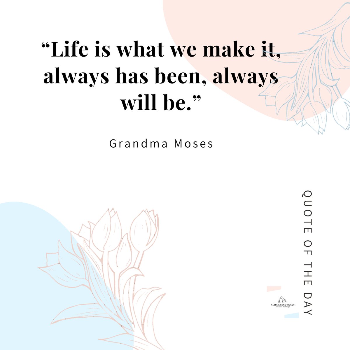 AlbeeEdgee's tweet image. “Life is what we make it, always has been, always will be.”
Grandma Moses

youtube.com/c/AlbeeEdgeVid…