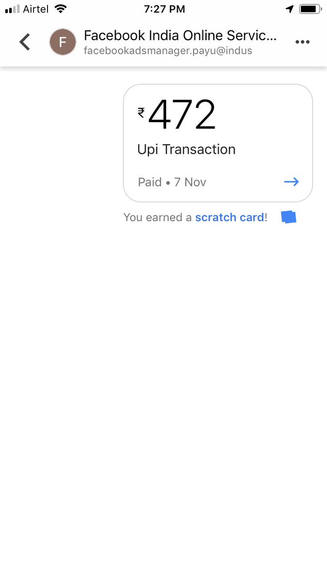 PavitRaj1's tweet photo. @Facebook @fbnewsroom - Money via UPI deducted from my account for an FB paid campaign but FB has failed the transaction... please check the image and help... ur help centre sucks for this payment method... u better take this off if u cnt help https://t.co/nT7bOgzQ67