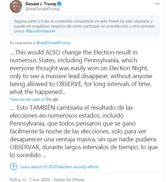 HopeMaui's tweet photo. Lo que acaba de decir el Pdte @realDonaldTrump , hace un momento . Twitter otra vez lo esta censurando . https://t.co/tyq3E3ZakU