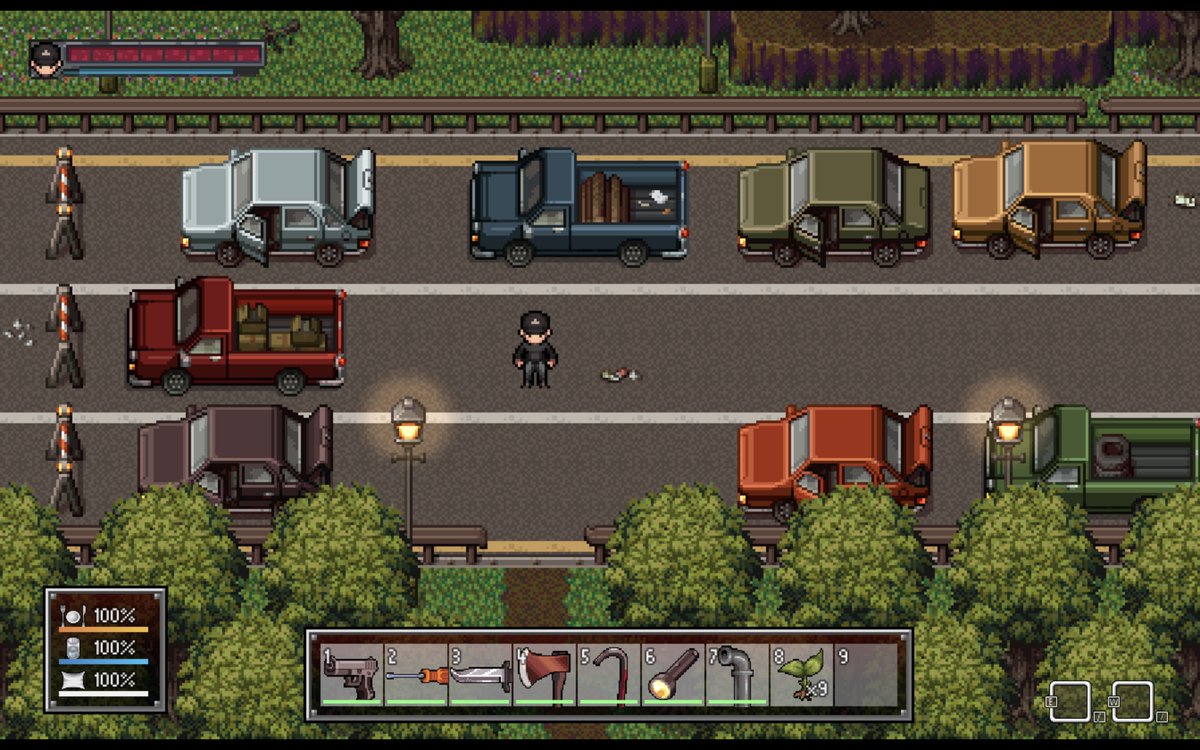 Corpse_Mansion's tweet photo. Hey everybody! It's that special time again. It's #screenshotsaturday so why not take a look at Highway 20 in #CorpseMansion. #indiedev #indiegame #retrogames #horrorgame #SurvivalGame #pixelart https://t.co/tXmHiHco2Z