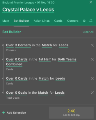 HorseAndDogg's tweet photo. Great start to the day as the early game comes in with 15 minutes to spare! We look to keep it going as the Eagles host Leeds. Will Bielsa's interpreter be laughing at the end of this one, or will Woy be up and about after a day out from the home? #Premtips #Woysboys #elloco https://t.co/7KGzACvOJz