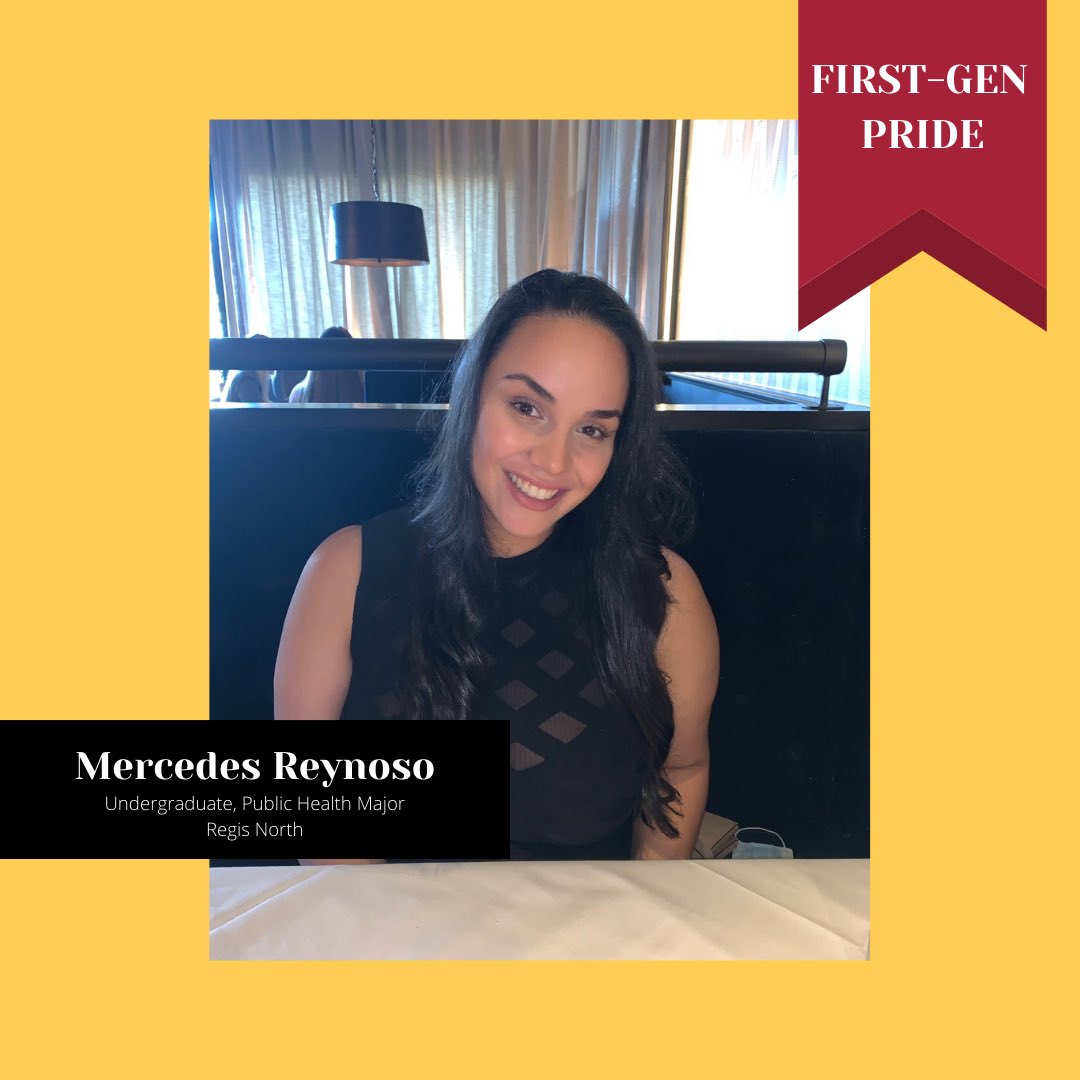 RegisInclusion's tweet image. Mercedes shares her experience with having to try a few areas of study before finding the one she was passionate about. Who can relate? I know I can. #firstgenpride #firstgenatregis