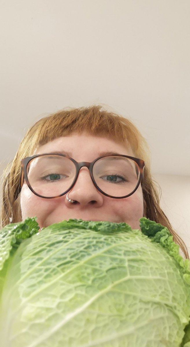 Hope everyone is having a great Saturday, enjoy this picture of me and my cabbage