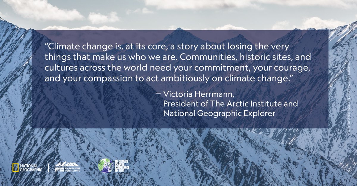 FCDOGovUK's tweet image. “Climate change is, at its core, a story about losing the very things that make us who we are”

@VSHerrmann, President of @ArcticInstitute &amp;amp; @NatGeo Explorer calls for ambitious climate action, ahead of #COP26 next year.
 
@InsideNatGeo #COP26Ambition #TogetherForOurPlanet