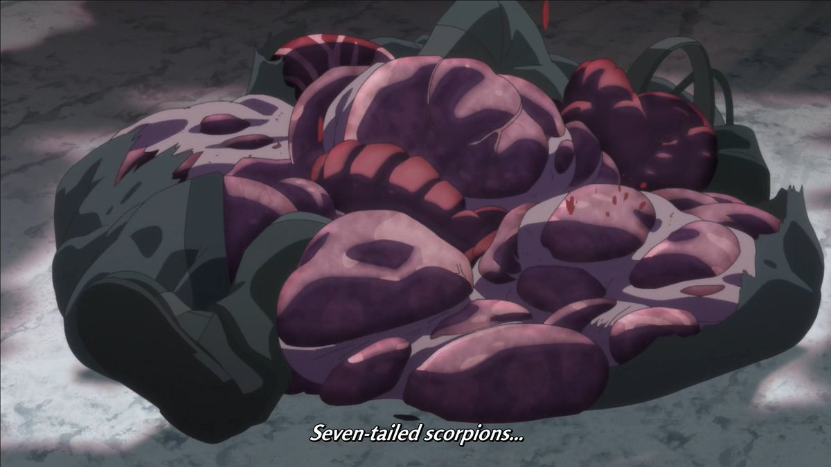 canyouseeorgans's tweet photo. You can see the internal organs of a member of the Umbra Hands after being torn apart by a stinger head in Made in Abyss: Dawn of the Deep Soul https://t.co/QBAQxLFSMK