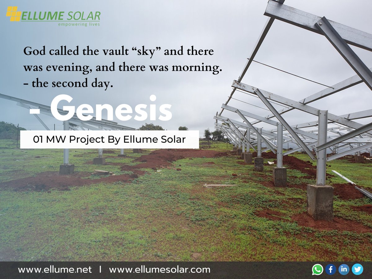 ellumesolar's tweet photo. Selecting the right foundation for a ground-mounted solar PV installation is critical for its best performance.
#Genesis a project by #EllumeSolar
https://t.co/QzkqdRqetV
https://t.co/B0nR1S4SkG
#solarproejct #engineering #solarenergy #solar #sustainability #project #energy https://t.co/a1okczIZoO