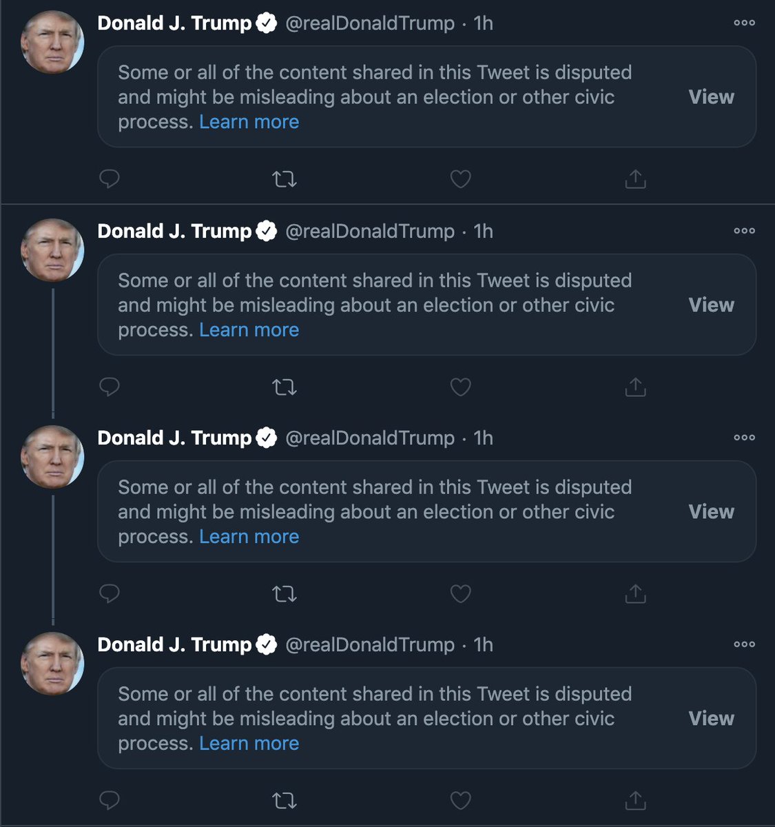 OmarJimenez's tweet photo. The President's Twitter this morning. https://t.co/3NhjGMV5pz