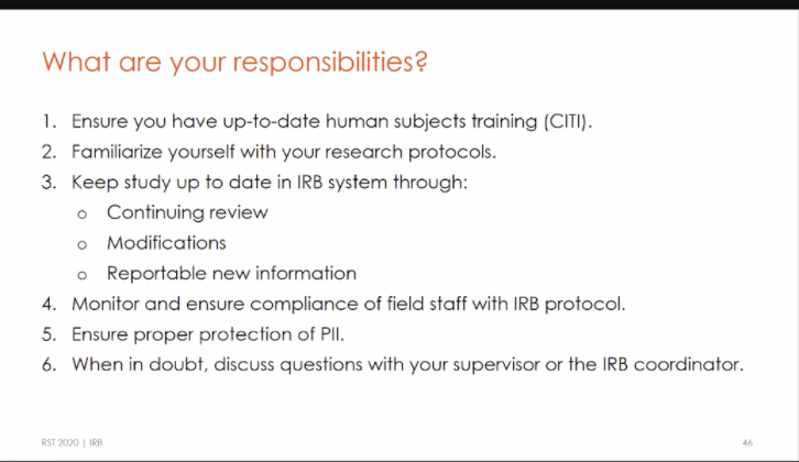 JPAL_NA's tweet photo. A key take-away from our Research Staff Training session on IRBs 👇
“Informed consent is not just a form, it’s a process” #RST2020
This resource in our Research Resources highlights important steps in the informed consent process: https://t.co/0GhLyRlss9 https://t.co/srPomqsk8u