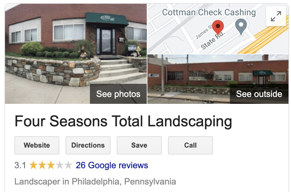 Is Donald Trump convening the world's press at a small landscaping company on the outskirts of Philadelphia?