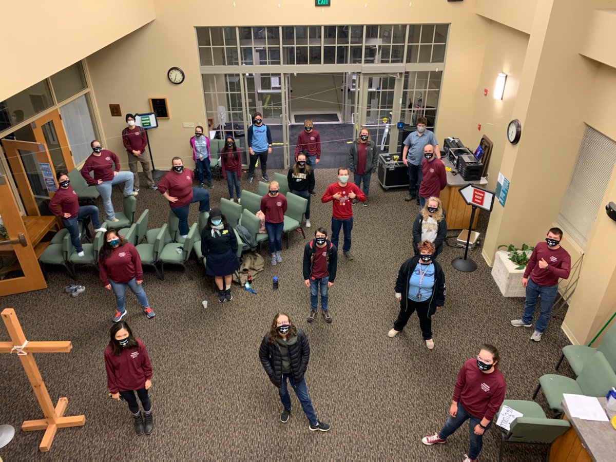 wesleypurdue's tweet photo. Purdue's largest day of service is here! The 6:30 Winterization crew woke up early to make preparations. Hundreds of volunteers are doing yard work for senior citizens and disabled individuals in our community.

#wesleyfoundationpurdue 
#unitedmethodistchurch https://t.co/E9N5s77bgR