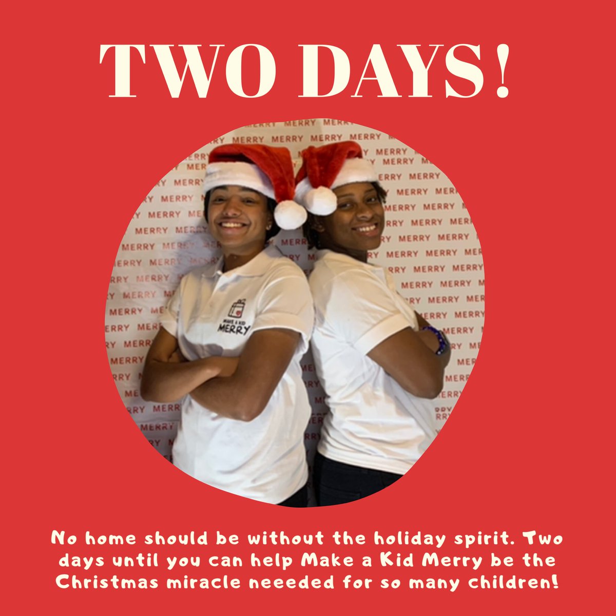 makeakidmerry's tweet photo. It’s the most wonderful time of the yearrrrr! In two short days, Make a Kid Merry will be hereeeee! 🎵 https://t.co/N0RFRq3BJm