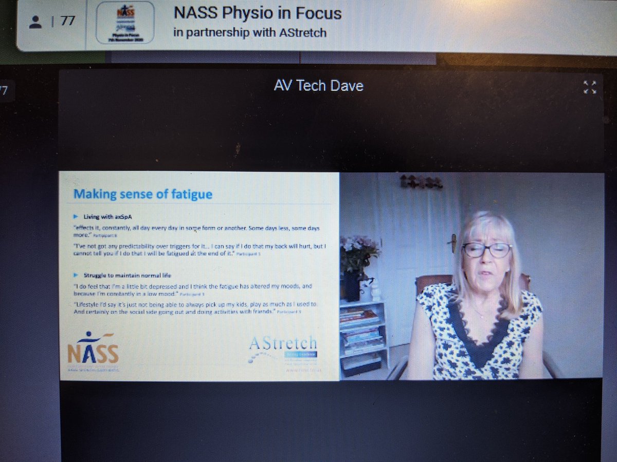 AStretch_Physio's tweet photo. "Making sense of fatigue" - feedback from extensive research and lived experience interviews by Dr. Jane Martindale and team. #PhysioInFocus https://t.co/QO5raL7bML