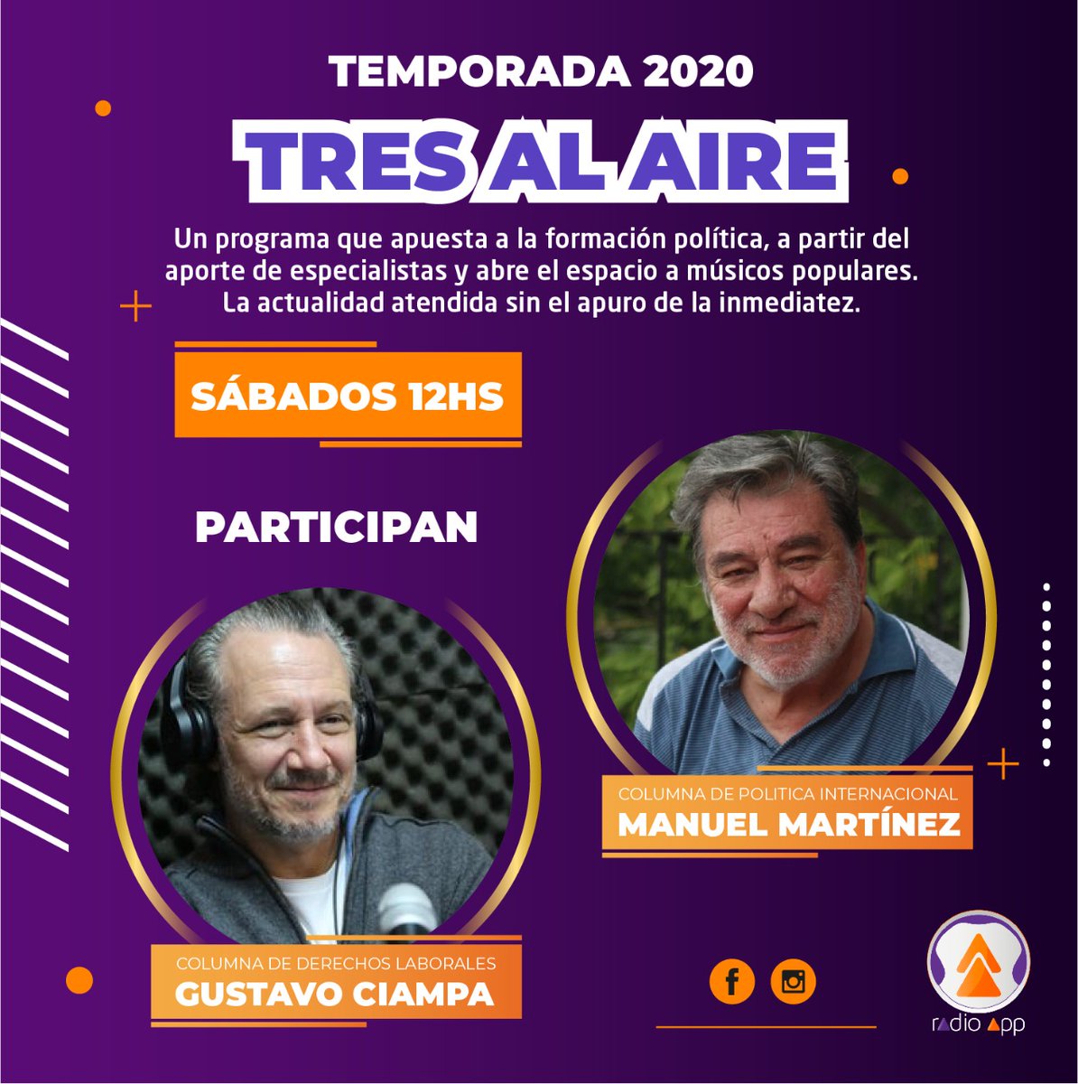 radioappdigital's tweet photo. 📻@tresalaire por el aire de #RadioApp. Ahora en vivo por https://t.co/buInqlp9kD 
#Adondevayasradioapp https://t.co/m85iwg0IYU