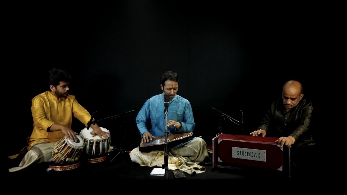 giftaconcert's tweet photo. Thank you everyone for joining us and for the lovely comments during the live broadcast we really appreciate them. Here are some stills from today's ticketed concert 'Gurubandhu' featuring Debapriya Adhikary (vocal) and Samanwaya Sarkar (sitar). https://t.co/M5w7OwuDiY