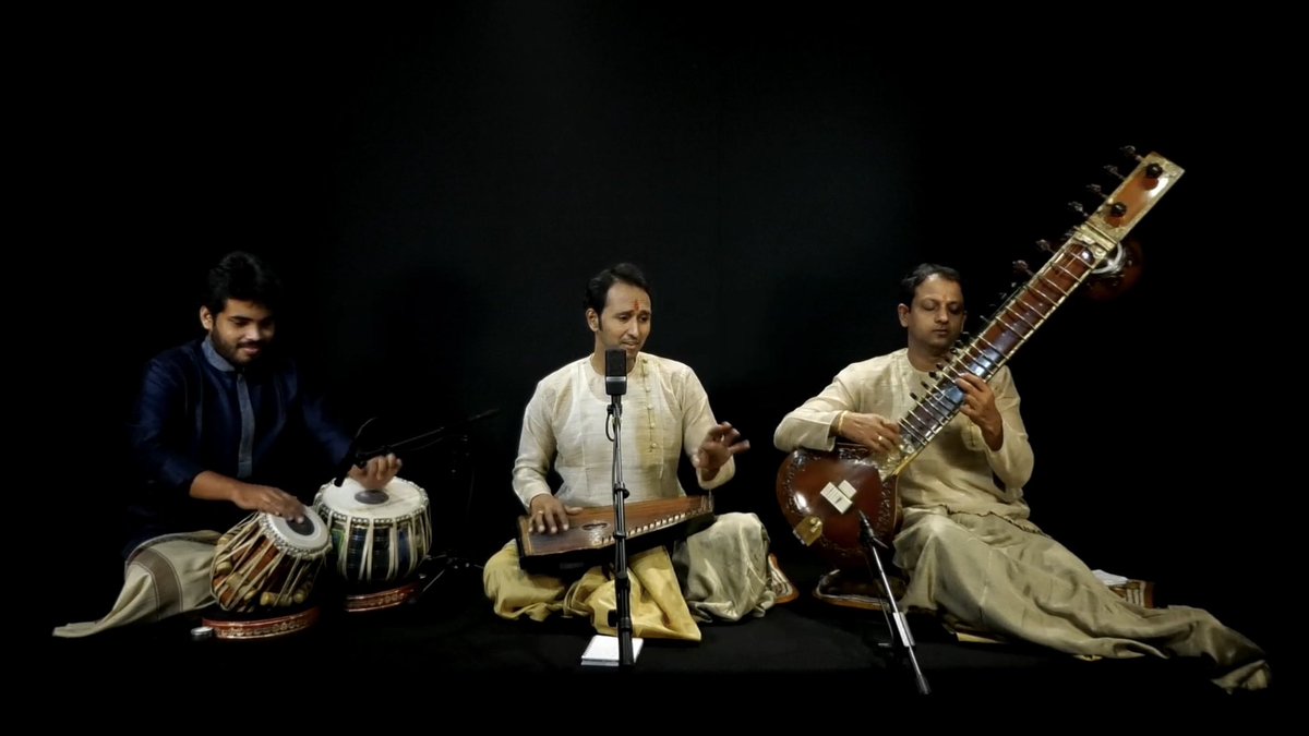 giftaconcert's tweet photo. Thank you everyone for joining us and for the lovely comments during the live broadcast we really appreciate them. Here are some stills from today's ticketed concert 'Gurubandhu' featuring Debapriya Adhikary (vocal) and Samanwaya Sarkar (sitar). https://t.co/M5w7OwuDiY