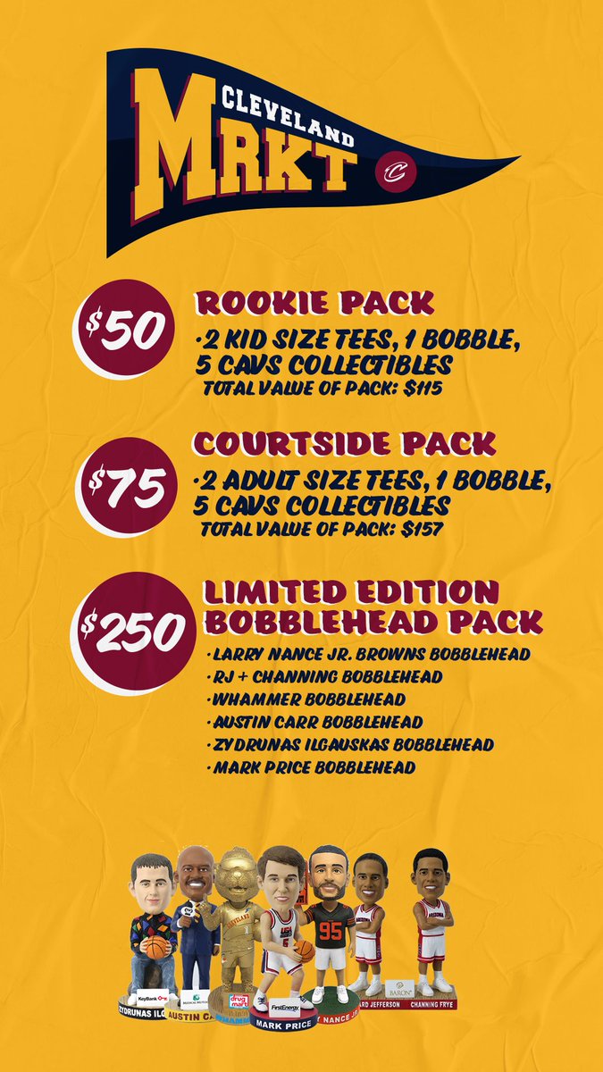 CavsTeamShop's tweet photo. What's in the bundles for our second #CLEMarket?
Shop while supplies last at https://t.co/wIkXPGaLob. https://t.co/pinou1wcn7