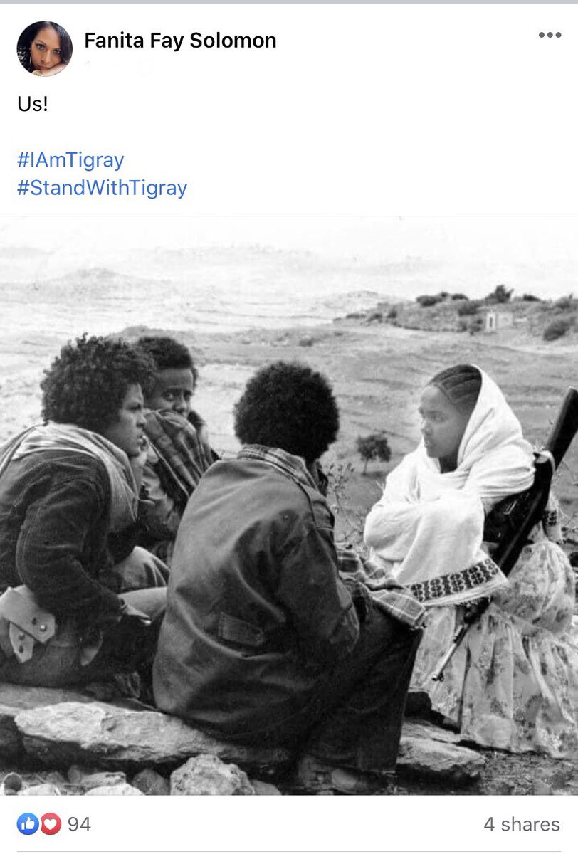 Erey91's tweet photo. .@FanitaSolomon ሰራቒት! This picture is NOT yours. It’s EPLF’s, you know the one you chat SHIT about? USE YOUR OWN PICTURES. #StopWarOnTigray #IamTigray https://t.co/OAPyujy0hJ