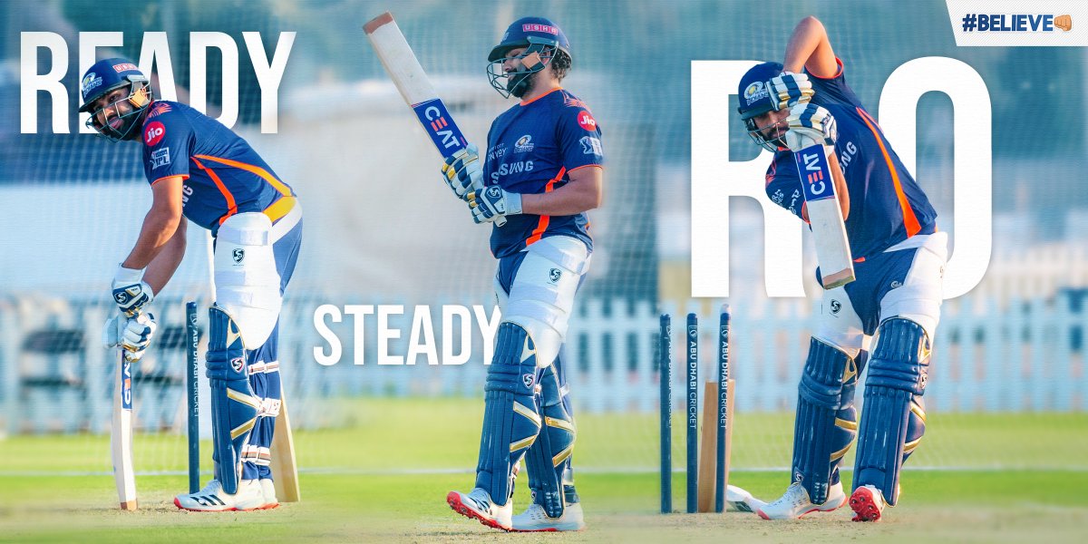 mipaltan's tweet photo. In Hitman, we #Believe👊🏼

#OneFamily #MumbaiIndians #MI #Dream11IPL @ImRo45 https://t.co/aYbU61cFk6