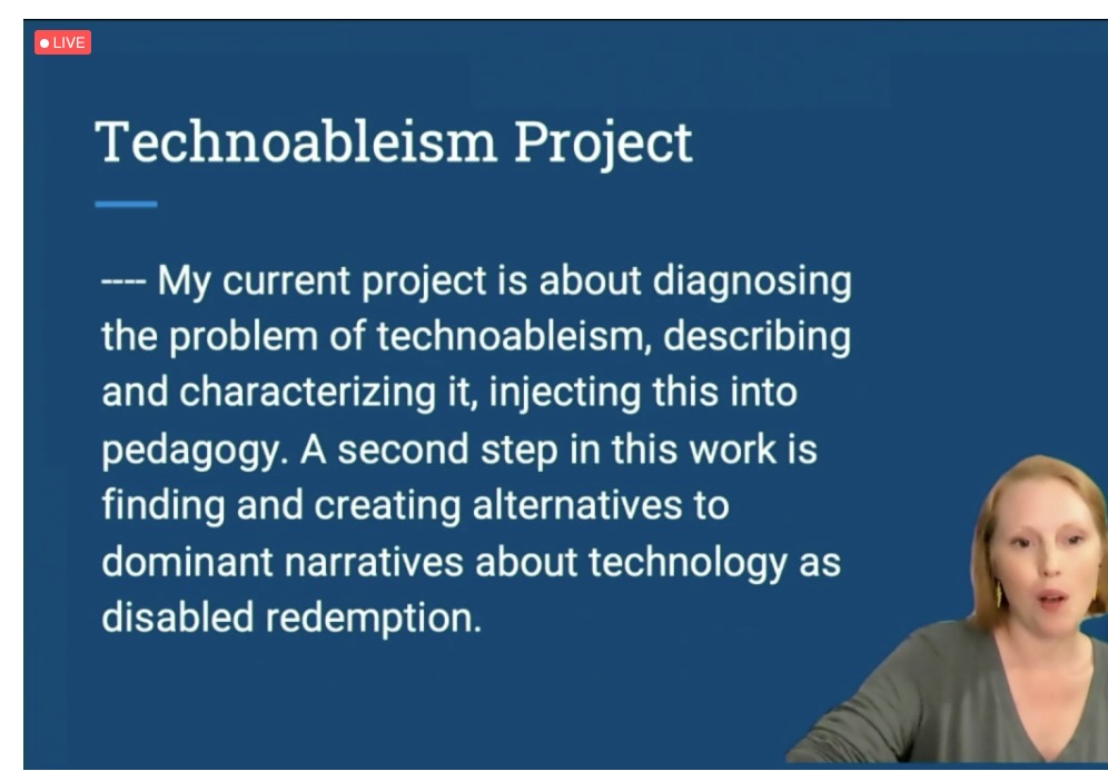 DesignYourLives's tweet photo. Great closing keynote by @ashleyshoo for #phtr2020 about technology and disability. "What people think of you is often framed by limited imagination about disability" https://t.co/hqy92gKKAc