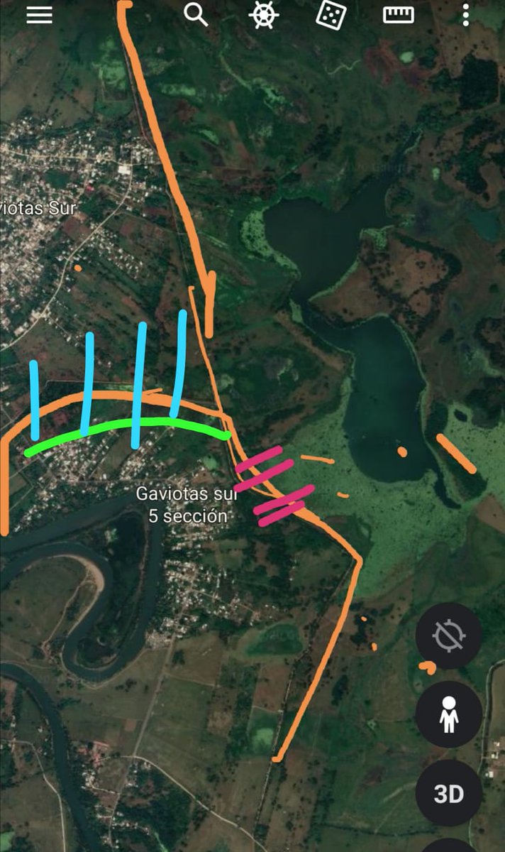 DennisG_Sirano's tweet photo. #EnGaviotas Bordo zona Cedral (naranja) #Fiucha abren brecha colonos para sacar agua q les regresará drenes. La zona verde en riesgo x el cejas. Entrada de #RioLaSierra con fuerza. @OjoVisor_62 @EmmanuelSibilla @MagoChong_Tall @MauricioCollado @DayanaNara1 https://t.co/b30R2DbIpb