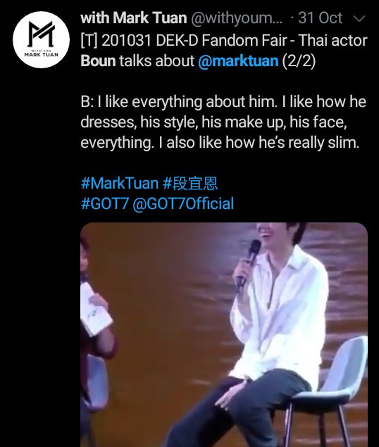 5. Boun (Thailand) he's an actor and he loves Mark so much he even cried 
