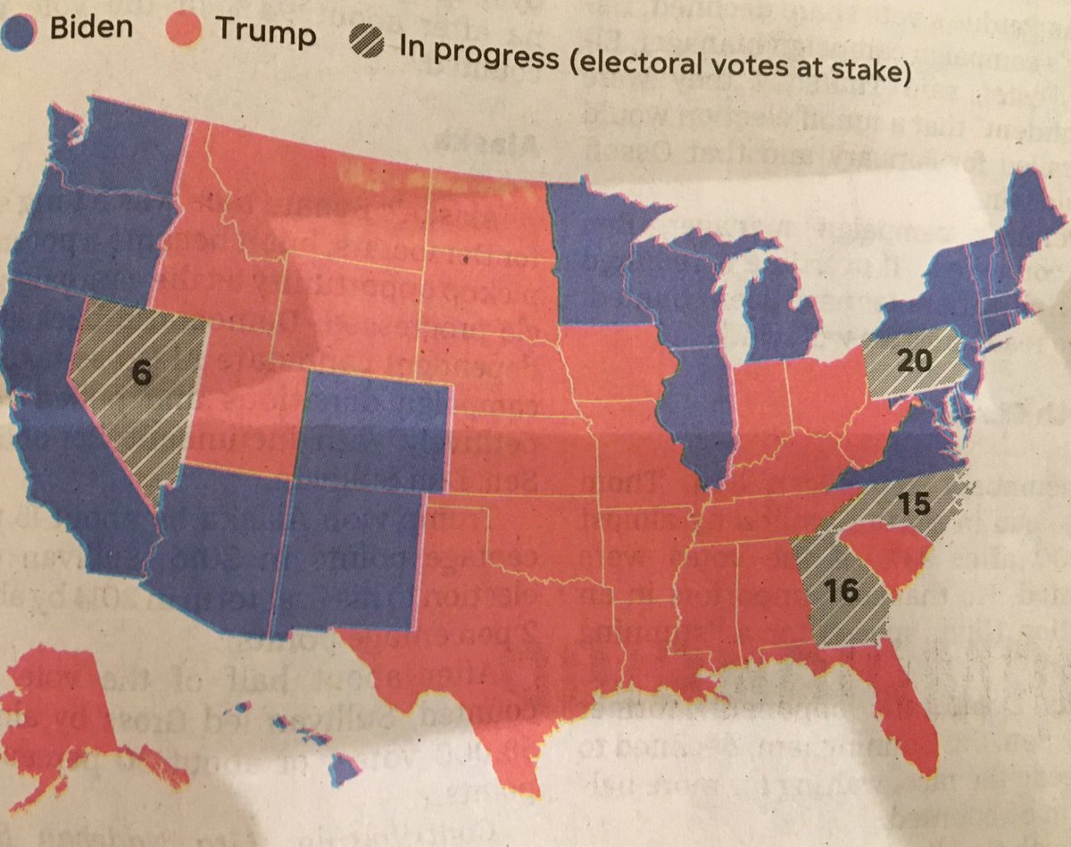 Dans le même journal, avec un changement d échelle (les états plutôt que les comtés) et les usa deviennent plus bleu