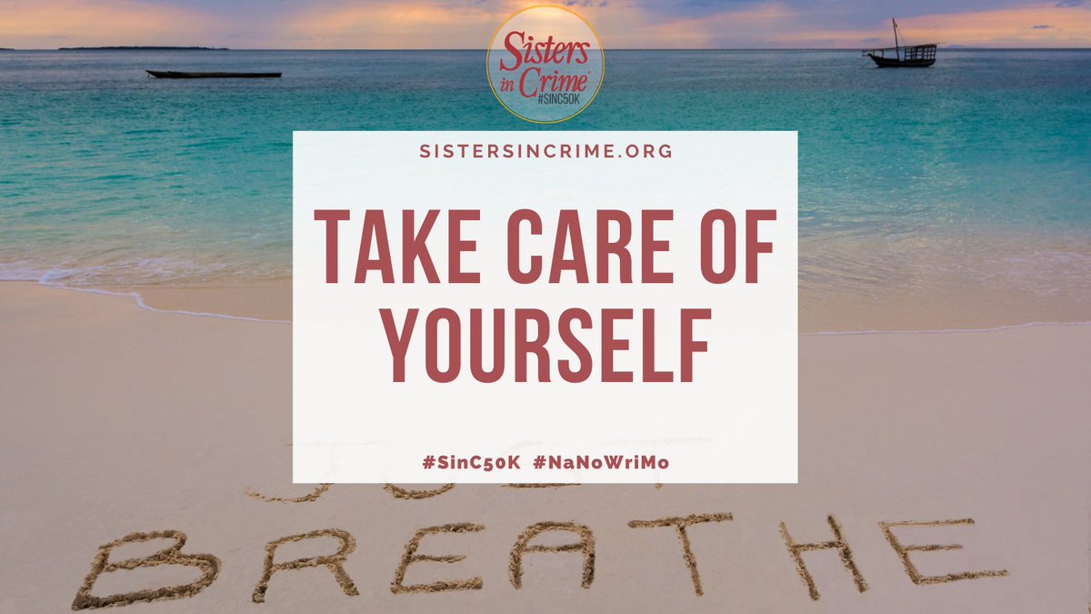 We’re closing in on our first week of #SinC50K (and what a week it’s been). Word counts are critical to meeting your goal but let’s *also* take some time to walk, breathe, stretch, feed ourselves, fill the well. What self-care is part of your writing practice? #NaNoWri2020