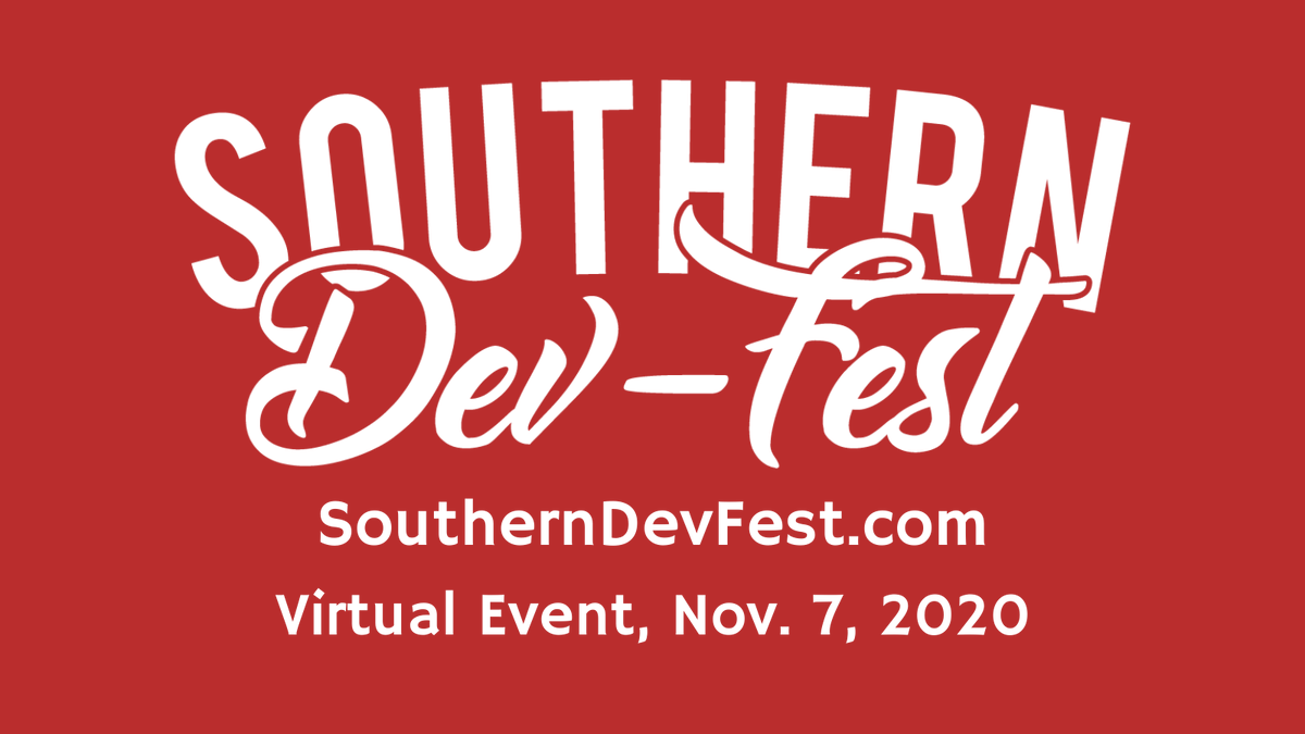 Starting in 30 minutes! The Southern DevFest! Join us. Visit SouthernDevFest.com for more information. #gdg #devfest #southerndevfest
