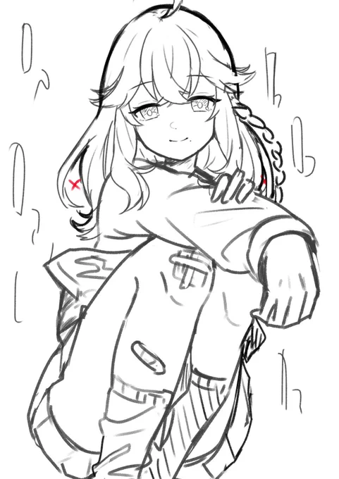 これは前に描こうとしてやめた霞ちゃん 