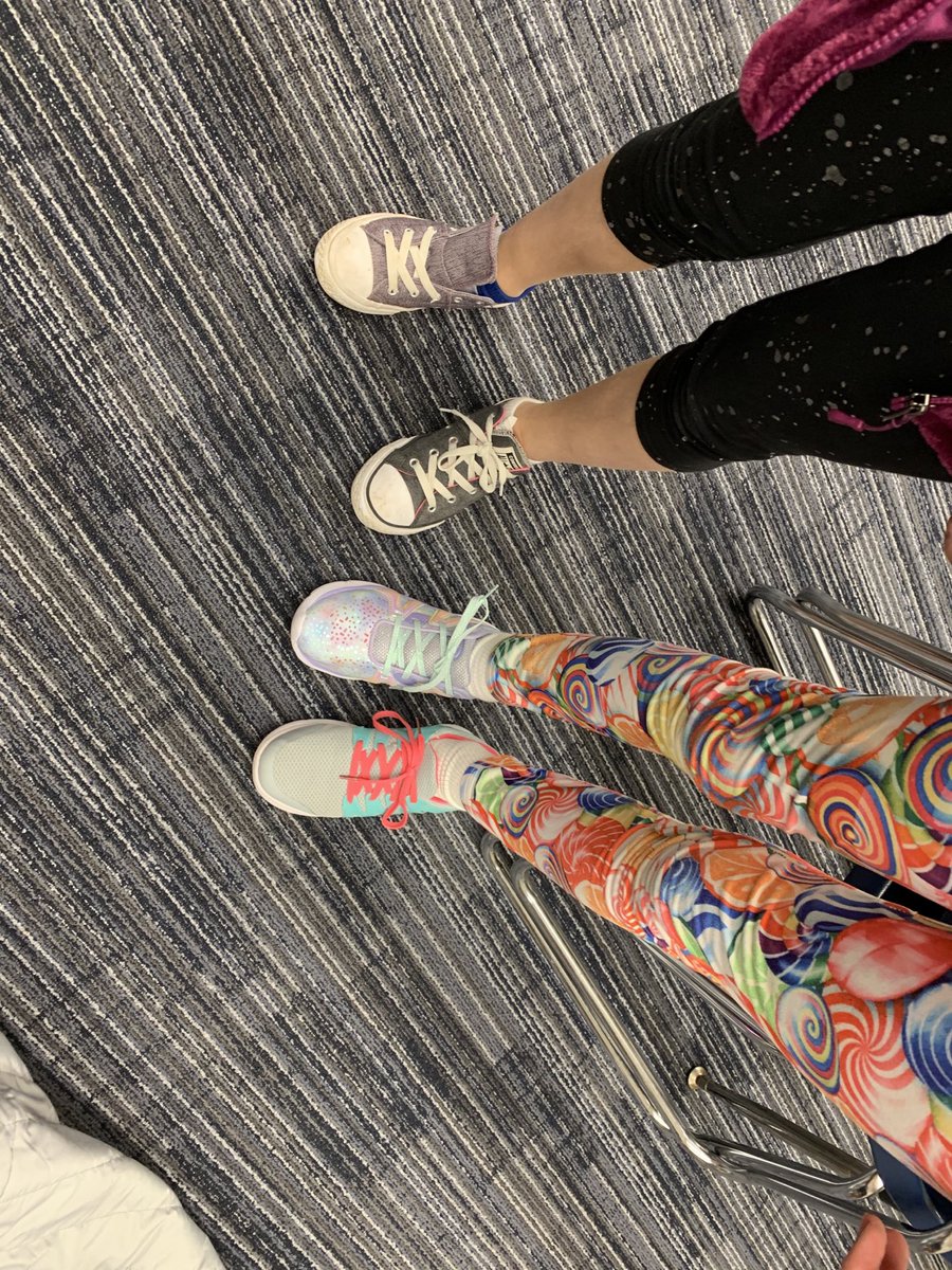 Wondered why these girls had mis-matched shoes... Mr Skibbe was the answer😊