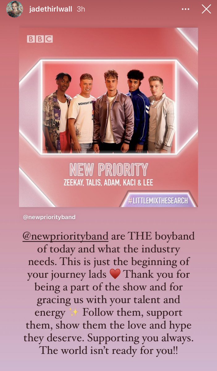 newpriorityband's tweet image. Thank you so much for all the love and support @LittleMix . It means the world 🌍❤️ #LittleMixTheSearch #newpriority
