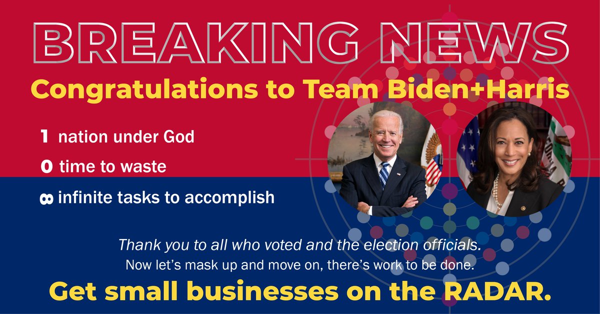 Congratulations Mr. President-elect and Madam Vice-President elect!!  It's time to save the people and save the economy. @SenKamalaHarris, <a href="/JoeBiden/">Joe Biden</a>